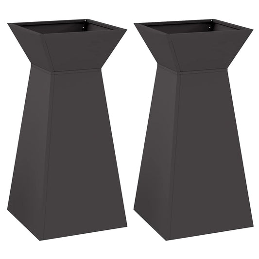Maceta Pilar 2 Pcs Negro 35 X 35 X 73 Cm_0