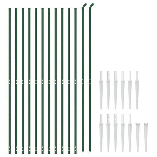 Cerca De Alambre Con Pinchos De Anclaje Verde 2,2x25 M / Vetonek_0
