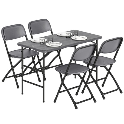 Outsunny Conjunto De Mesa Y Sillas Jardín De 5 Piezas_0