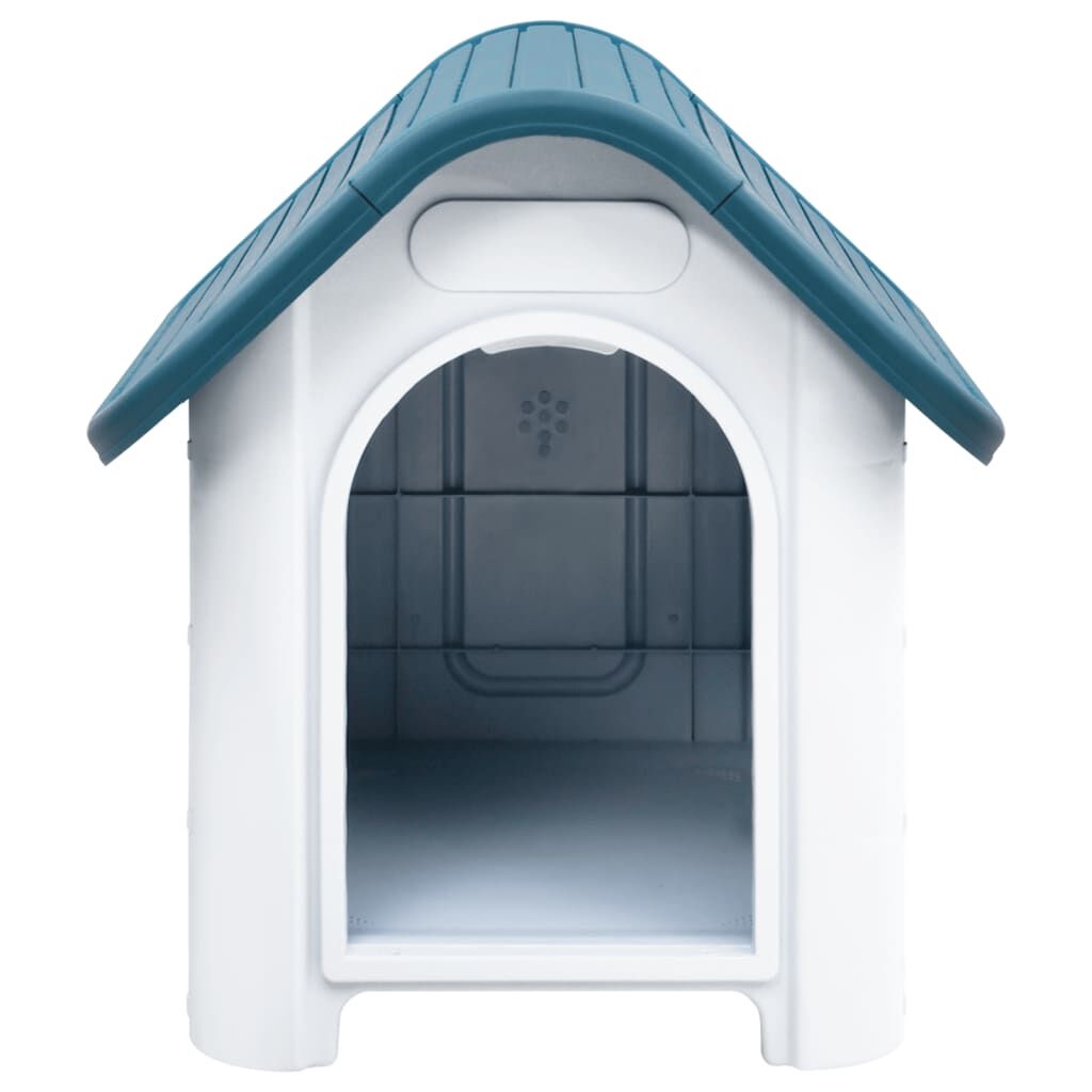 Vidaxl Caseta Para Perros Polipropileno Azul 59x75x66 Cm_1