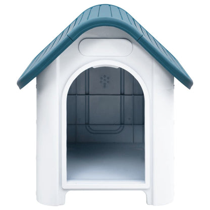 Vidaxl Caseta Para Perros Polipropileno Azul 59x75x66 Cm_1