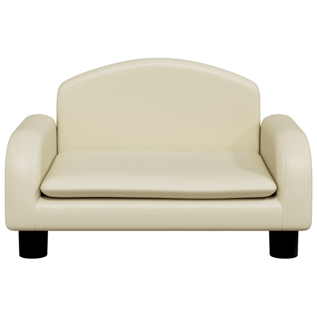 Cama Para Perros De Cuero Sintético Crema 50x40x30 Cm / Vetonek_0
