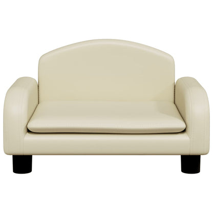 Cama Para Perros De Cuero Sintético Crema 50x40x30 Cm / Vetonek_0