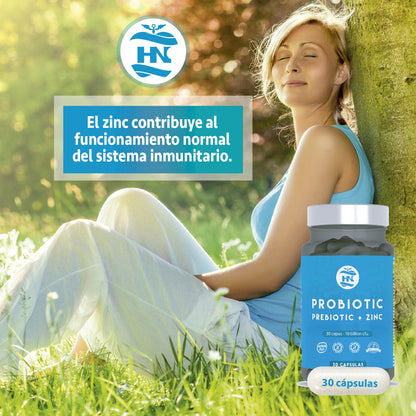 Probióticos Y Prebióticos Intestinales Con Zinc Pack 2 X 30 Cápsulas (60 Cápsulas) - 30 Cepas Bacterianas Hn_4