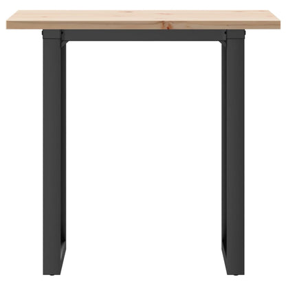 Mesa De Comedor Marco O Madera Maciza Pino Y Acero 80x50x75,5cm_2