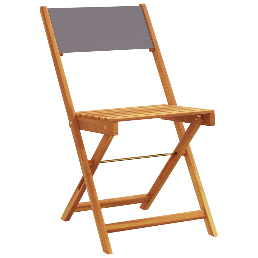 Set De Comedor De Jardín 5 Pzas Tela Madera Maciza Antracita / Vetonek_4