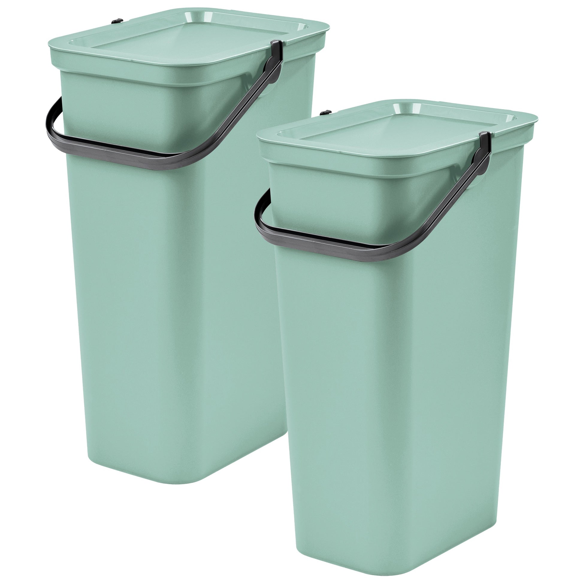 Set De 2 Papeleras moda 40l Salvia Con Asa_0