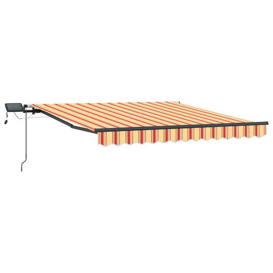 Toldo Retráctil Amarillo Y Naranja 300 X 250 Cm Tela Y Aluminio_0