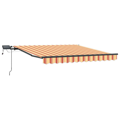 Toldo Retráctil Amarillo Y Naranja 350 X 250 Cm Tela Y Aluminio_4