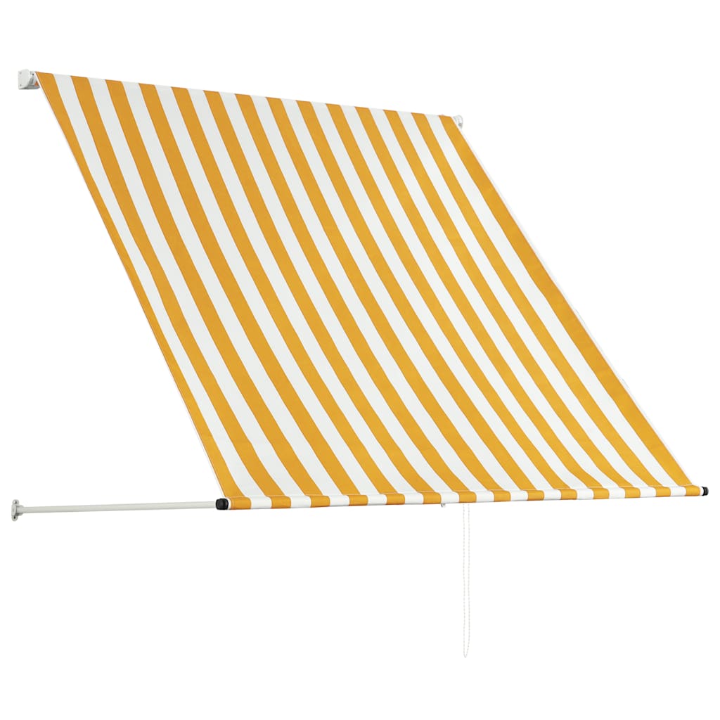 Toldo Retráctil 150x150 Cm Amarillo Y Blanco_3