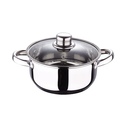 Bateria 5pcs Acero Inoxidable: Cazo Ø16x7,5 Cacerolas De Ø18x8,5 Y Ø20x9,5 Cms., Inducción + Set 3pcs Utensilios De Cocina En Acero Inoxidable_4
