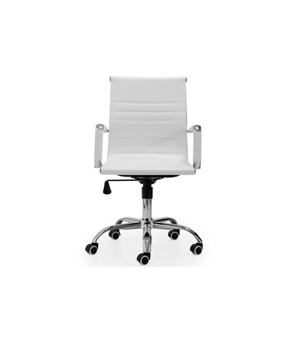 Silla De Oficina Lucy Tapizado, Blanco, 64 X 89-99 X 64cm_5