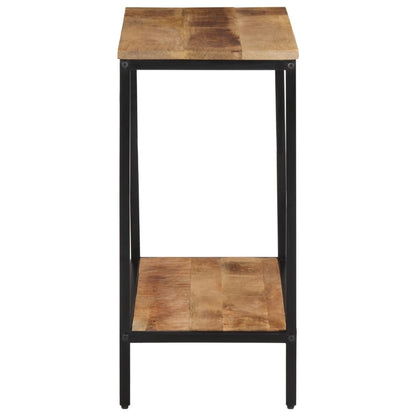 Mesa Consola Madera Maciza De Mango Rugosa 70x35x70 Cm_1
