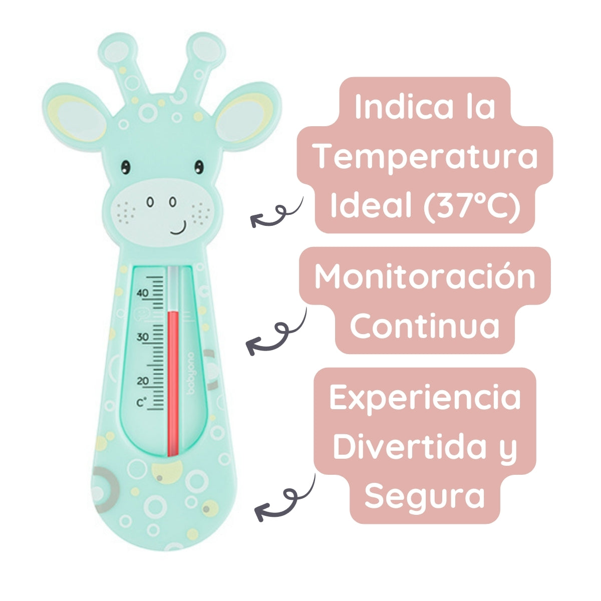 Termometro Del Agua Para Bebés Girafa Mint_3