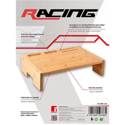 Tabla Para Ordenador Racing 41x28x10cm En Bambú Bergner_1