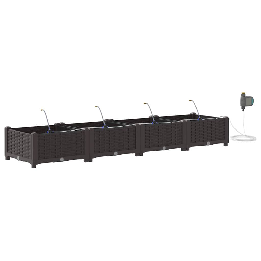 Vidaxl Jardineras Marrón 160 X 40 X 22 Cm Acero_0