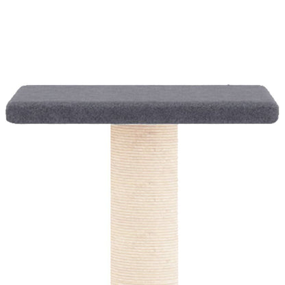 Vidaxl Rascador Para Gatos Con Postes De Sisal Gris Oscuro 73 Cm_3