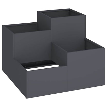 Maceta Para Jardín Antracita 100 X 100 X 60 Cm Acero_0