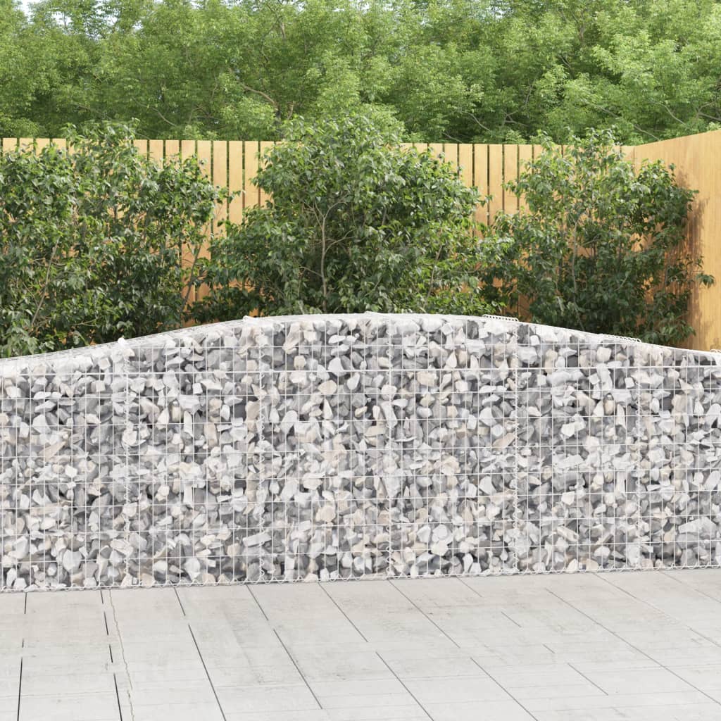 Cestas De Gaviones 15 Uds Forma De Arco Hierro 400x50x80/100 Cm_1