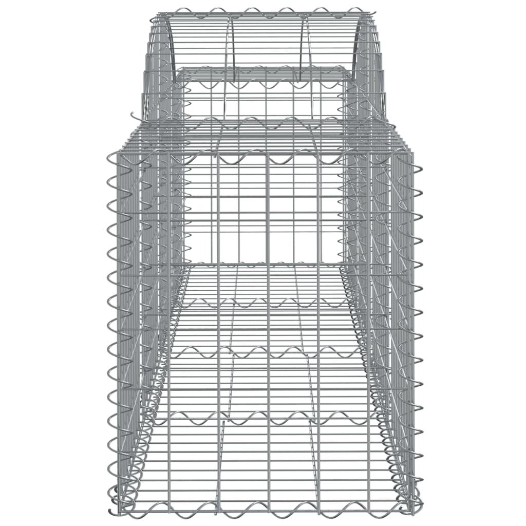 Cestas De Gaviones 14 Uds Forma De Arco Hierro 200x50x60/80 Cm_4