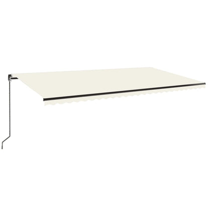 Toldo Retráctil Manual Con Luz Led Color Crema 600x350 Cm_0