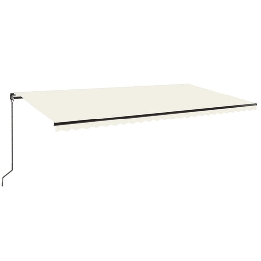 Toldo Retráctil Manual Con Luz Led Color Crema 600x350 Cm_0