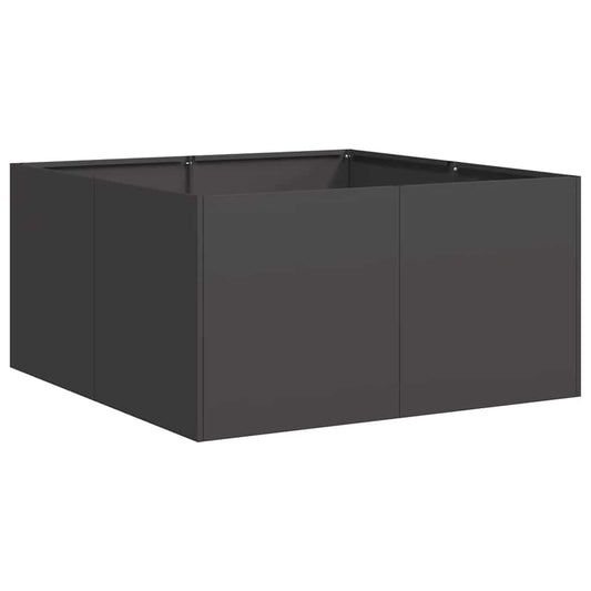 Jardinera De Acero Laminado En Frío Negro 80x80x40 Cm_0