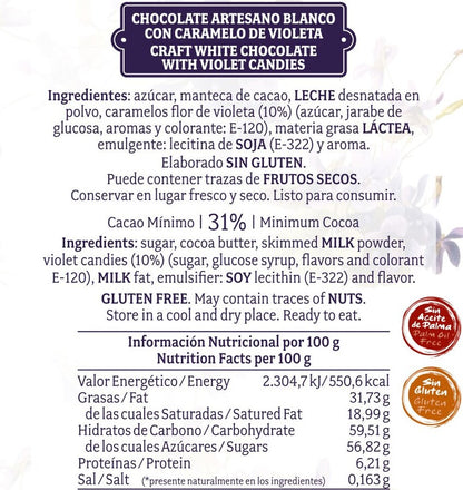 Chocolate Artesano Blanco Con Caramelo De Violetas_1