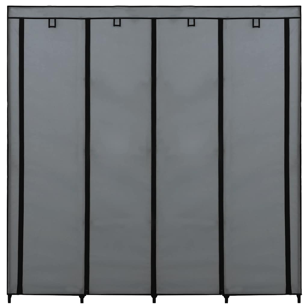 Armario Con 4 Compartimentos Gris 175x45x170 Cm_3