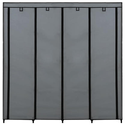 Armario Con 4 Compartimentos Gris 175x45x170 Cm_3