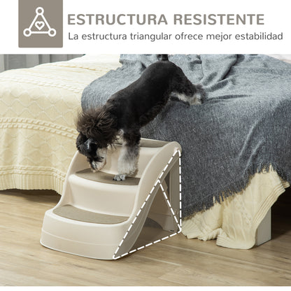 Pawhut Escalera Para Perros Plegable Con Alfombras Antideslizantes 49x38x38 Cm_5