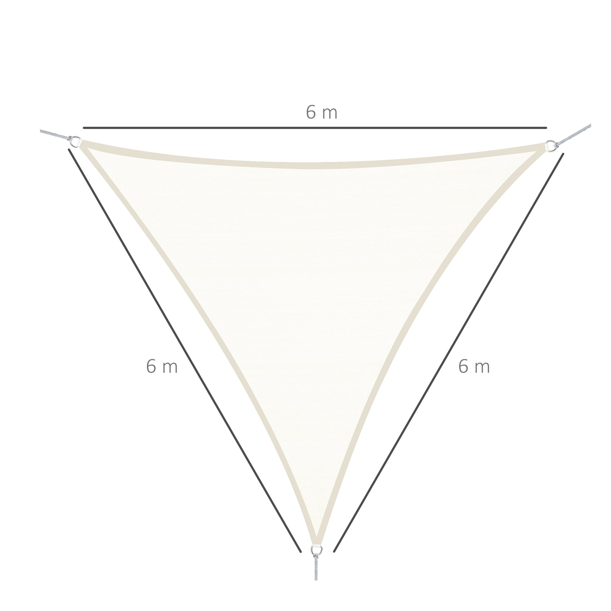 Outsunny Toldo Vela Sombrilla Parasol Triangulo Tejido De Poliester 160g/m2_2