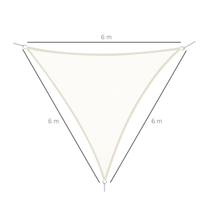 Outsunny Toldo Vela Sombrilla Parasol Triangulo Tejido De Poliester 160g/m2_2