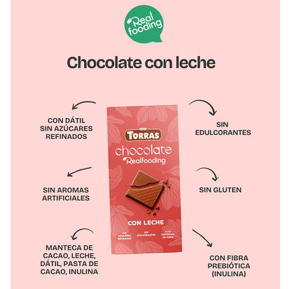 Chocolate con leche Realfooding 100g
