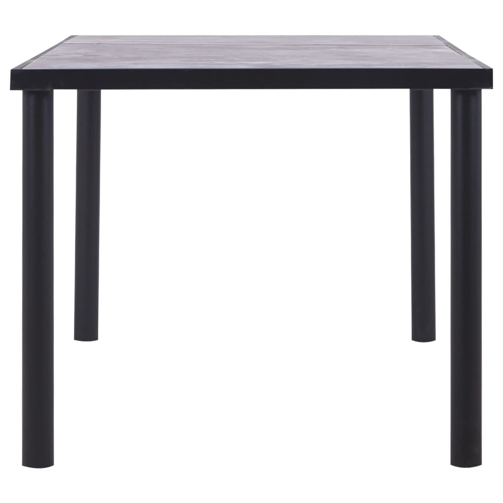Mesa De Comedor De Mdf Negro Y Gris Hormigón 180x90x75 Cm_1
