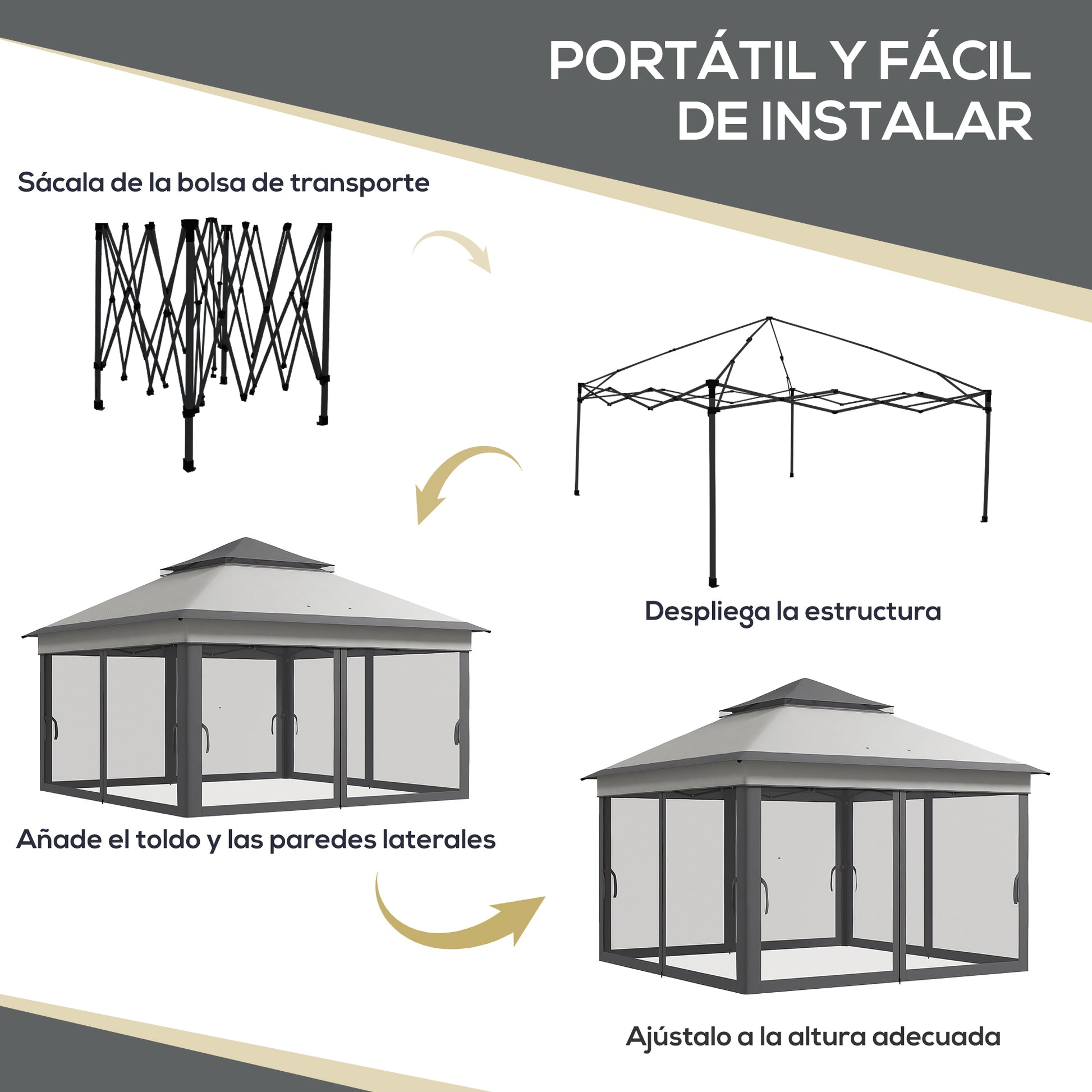 Outsunny Carpa Plegable 3x3x2_3