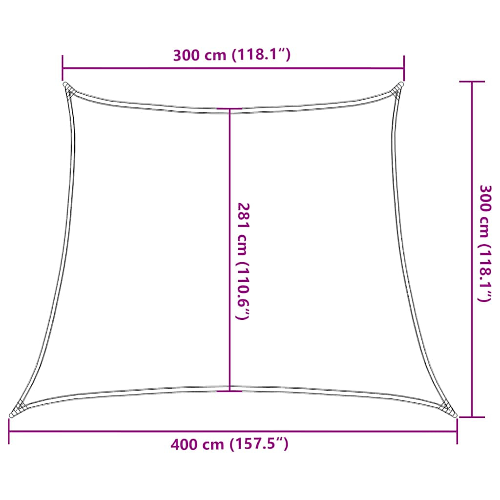 Vidaxl Toldo De Vela Hdpe Gris Taupe 160 G/m² 3/4x3 M_2