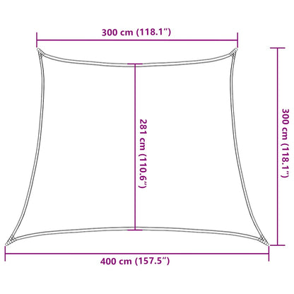 Vidaxl Toldo De Vela Hdpe Gris Taupe 160 G/m² 3/4x3 M_2