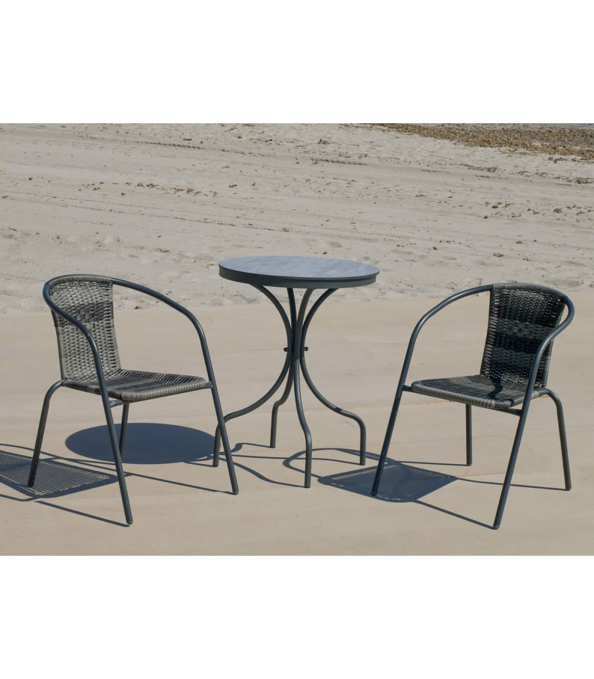 Pack De 4 Sillones Terraza Jardín Santana-3 Acero/huitex 73 Cm(alto) 60 Cm(ancho)52 Cm(fo_1