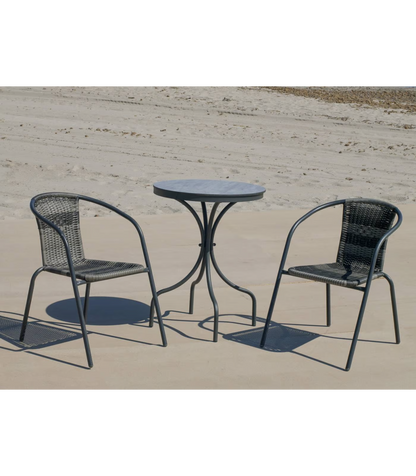 Pack De 4 Sillones Terraza Jardín Santana-3 Acero/huitex 73 Cm(alto) 60 Cm(ancho)52 Cm(fo_1