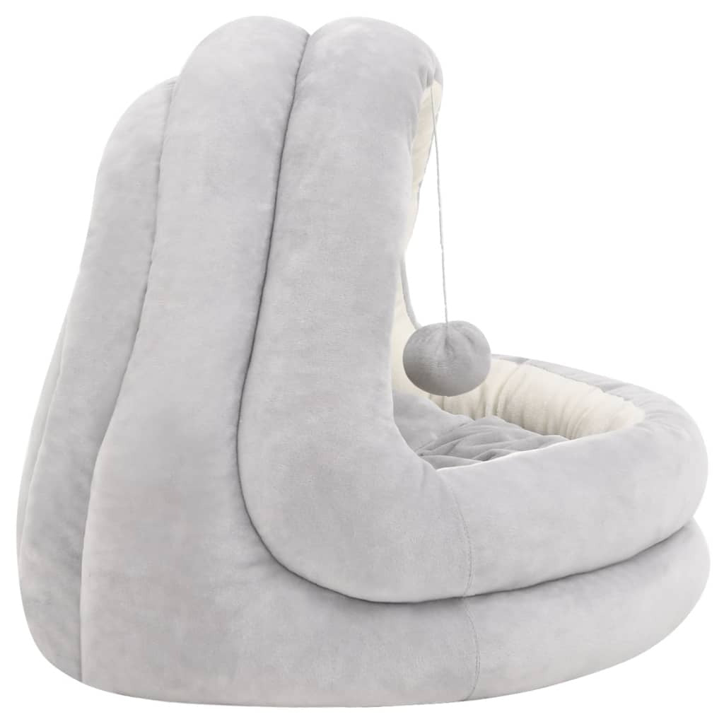 Vidaxl Cama Para Gatos Color Gris Y Crema 50x50x45 Cm_3