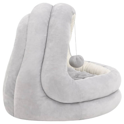 Vidaxl Cama Para Gatos Color Crema Y Gris 40x40x35 Cm_3