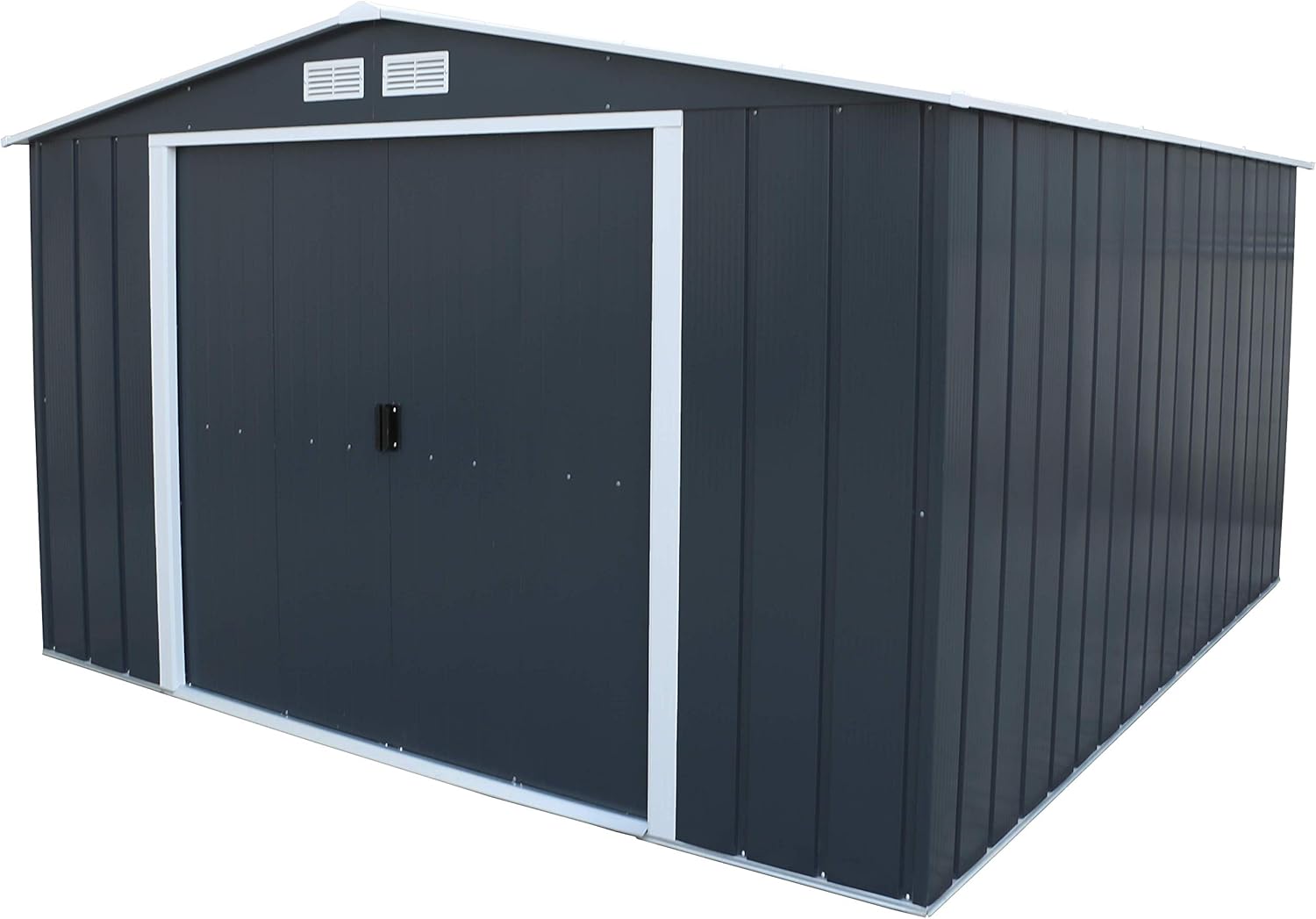 Duramax - Caseta Jardín - Eco Alcoy 10x12 - Metal - Color Gris Antracita_0