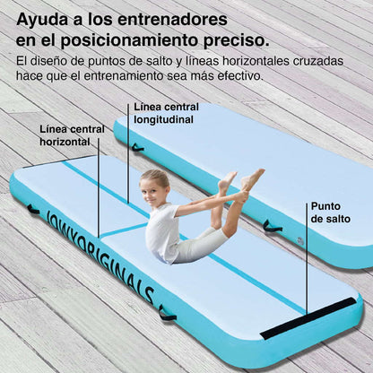 Airtrack 300x100x20cm Colchoneta Inflable, Color Azul_1
