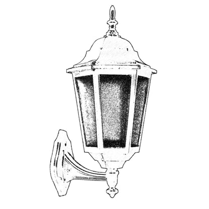 Aplique De Pared Para Exterior, Abs , Negro, 28x23x47, Casquillo E 27 Max 60 W_1