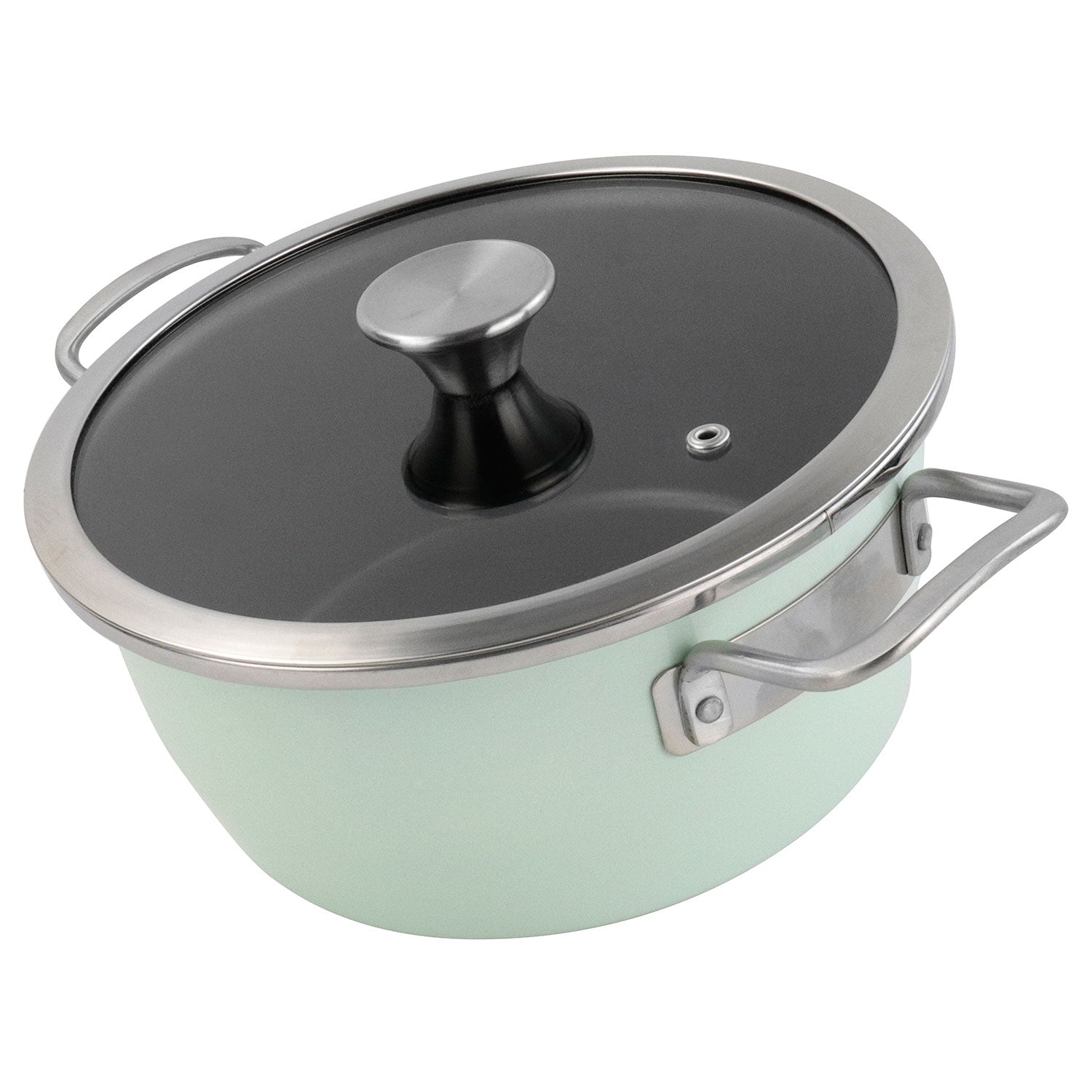 Batería Cocina Inducción 6 Piezas, Antiadherente Libre Pfoa Exterior Verde Menta Retro Vintage Magefesa Nordic, Verde_5