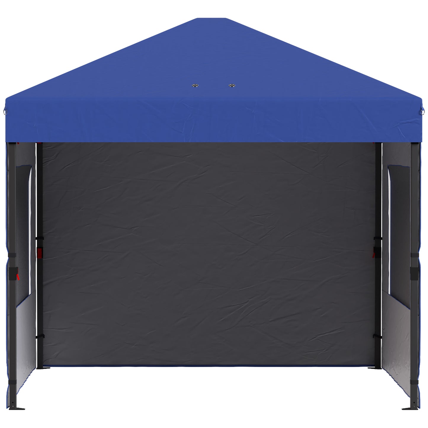 Outsunny Carpa Plegable Pop-up 3x3 M Con 3 Paredes Upf50+ Altura Ajustable Azul_4