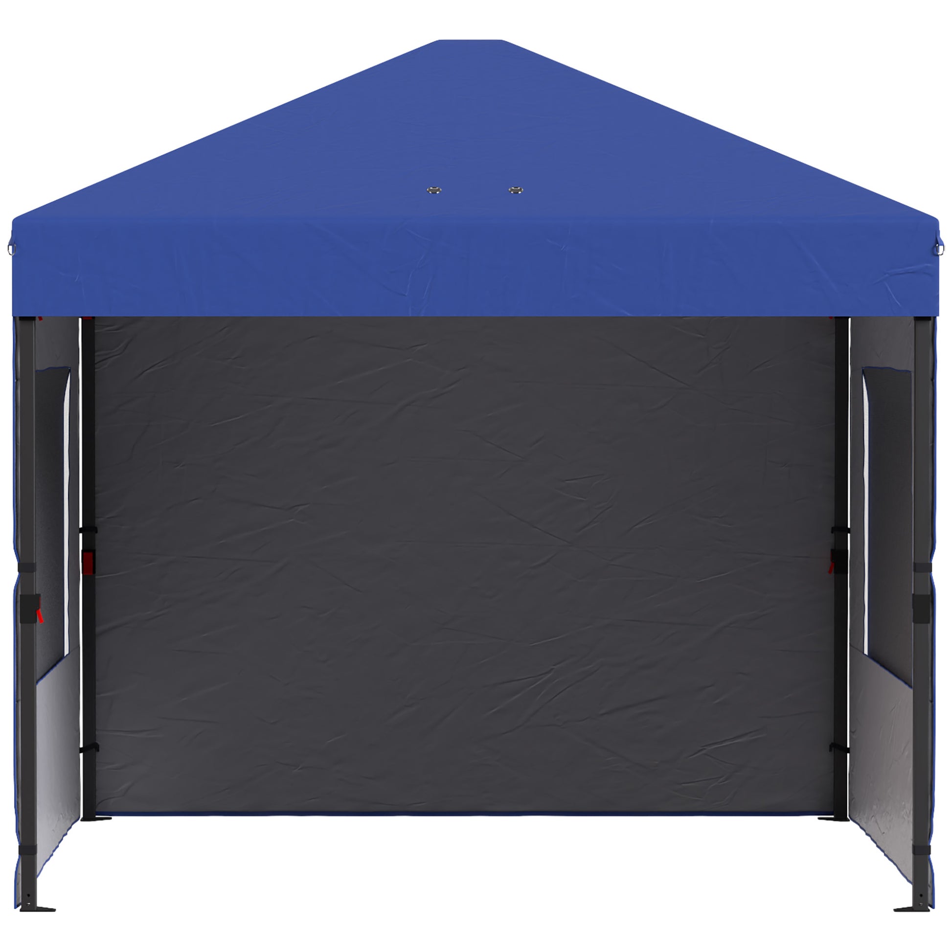Outsunny Carpa Plegable Pop-up 3x3 M Con 3 Paredes Upf50+ Altura Ajustable Azul_4