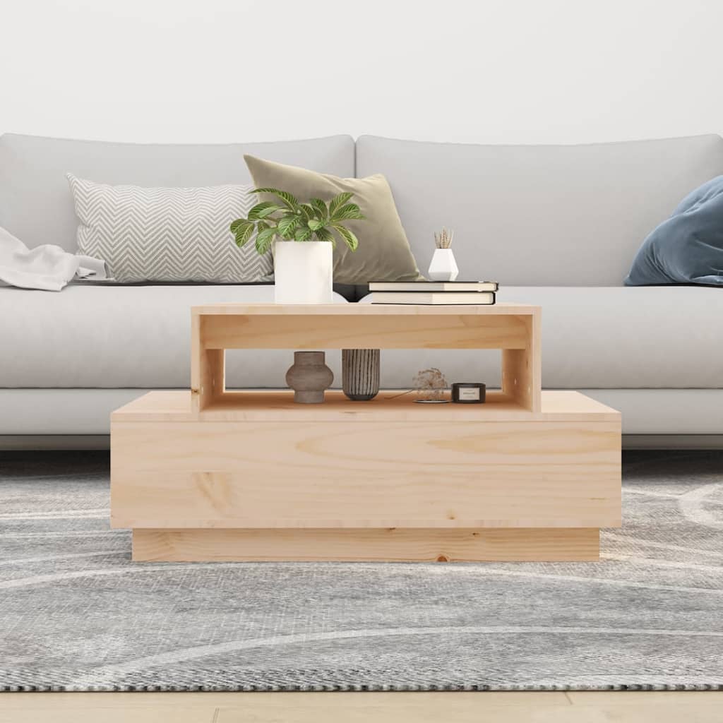 Mesa De Centro De Madera Maciza De Pino 80x55x40,5 Cm_1
