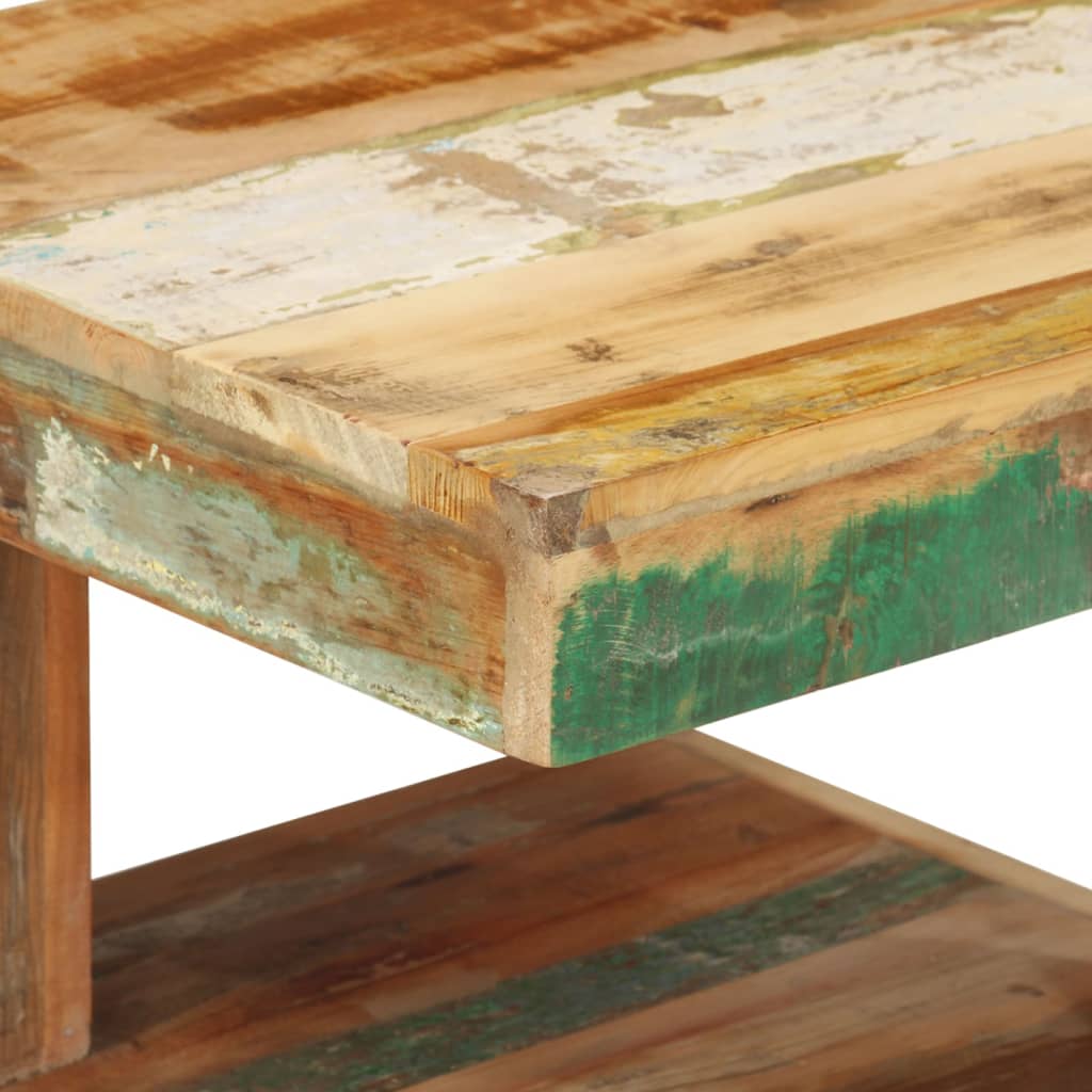 Mesa De Centro De Madera Maciza Reciclada 45x45x40 Cm_2